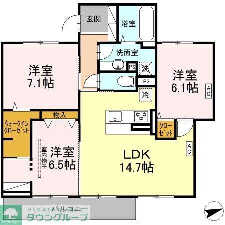 GREEN LINKS(3LDK/2階)の間取り写真