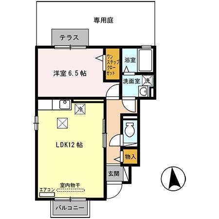 ジュエルハイム(1LDK/1階)の間取り写真