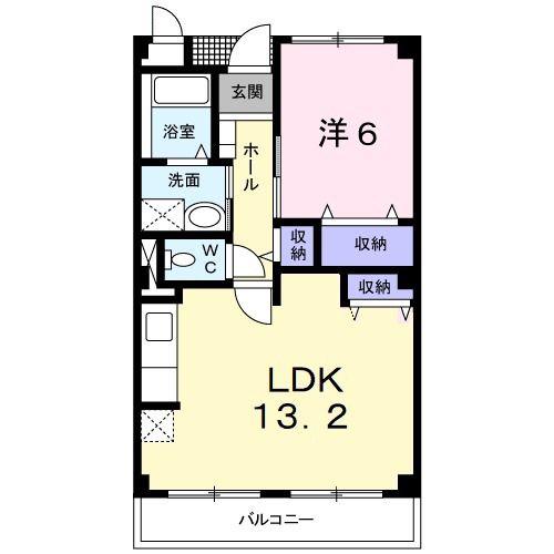 グラディオOTUNA(1LDK/1階)の間取り写真