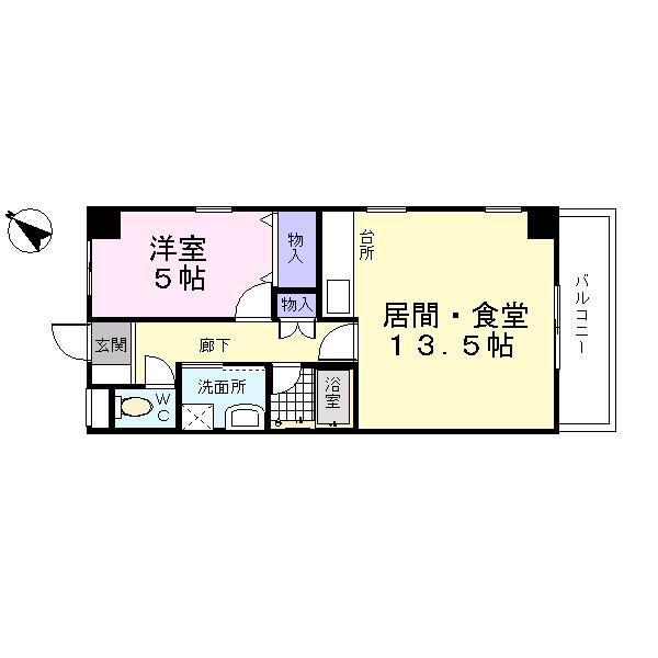 第3マサキビル(1LDK/5階)の間取り写真
