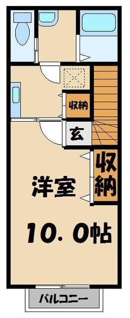 トリエステ(1K/2階)の間取り写真