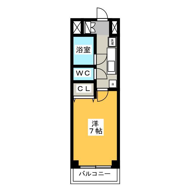ダイワパレス(1K/5階)の間取り写真