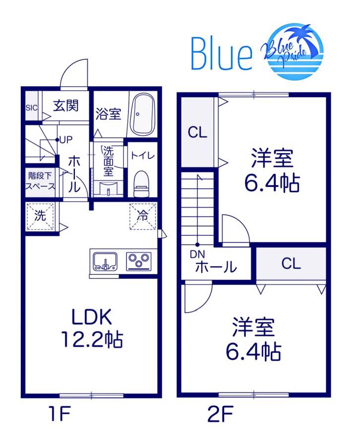 ファミリーテラス(2LDK/1階)の間取り写真