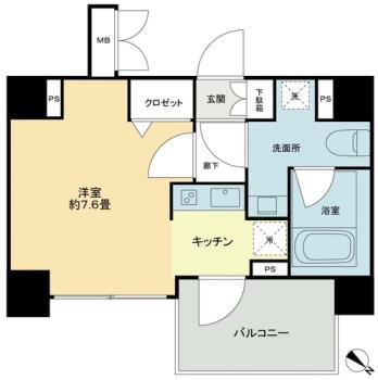 KDA SHINAGAWA OSAKI(ワンルーム/9階)の間取り写真