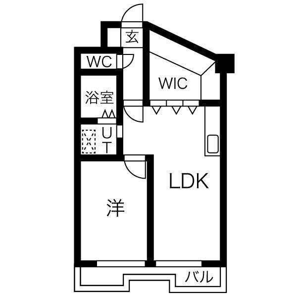 桜通サンダイマンション(1LDK/7階)の間取り写真