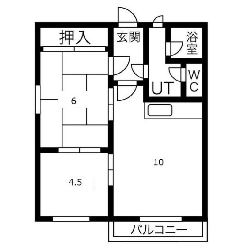 エクセレンス前田(2LDK/2階)の間取り写真