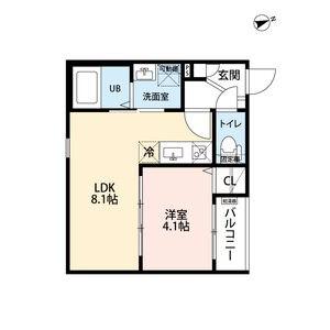 ROBOT HOME 鶴里(1LDK/1階)の間取り写真