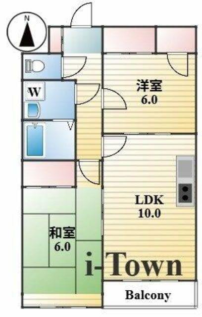 ビラ・クレール(2LDK/3階)の間取り写真