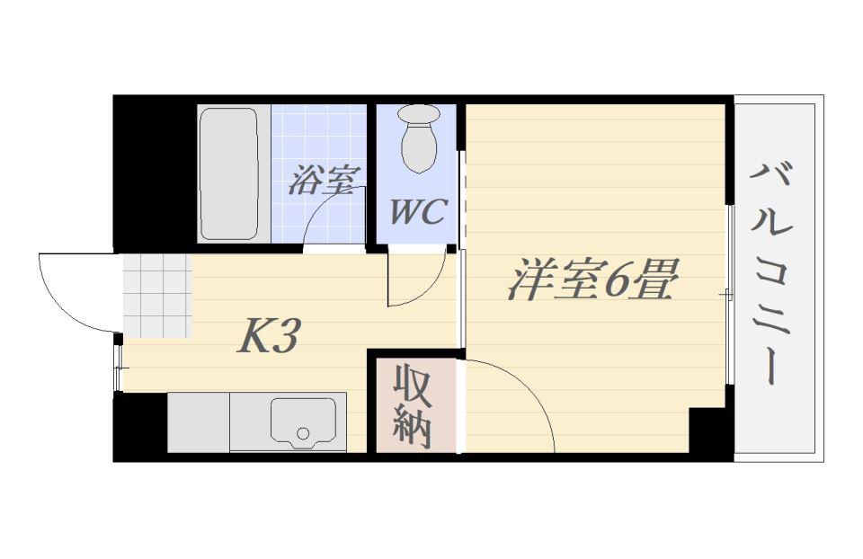 加藤ビル(1K/2階)の間取り写真