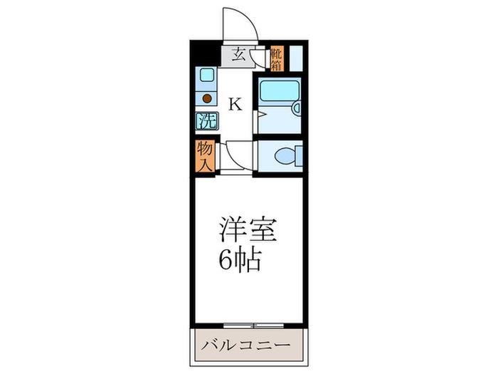 ブリス・アビタシオン(1K/3階)の間取り写真