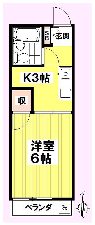 メゾン ド ブラン(1K/1階)の間取り写真