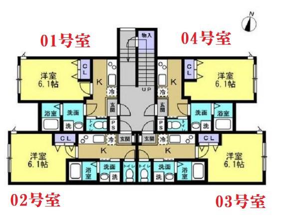 リープラス伊保駅前(1K/2階)の間取り写真
