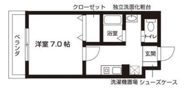 LOHAS COURT(1K/1階)の間取り写真