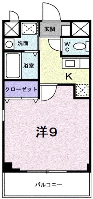 SPECE 7 OKAMOTO(1K/2階)の間取り写真