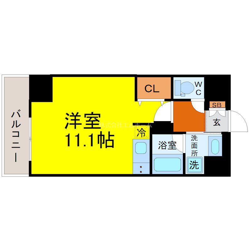SHOKEN RESIDENCE名古屋今池(ワンルーム/4階)の間取り写真
