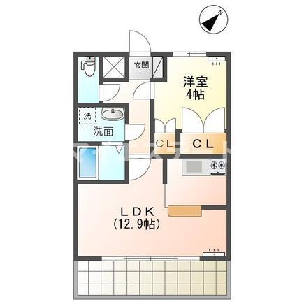 スカイ・ドリーム(1LDK/2階)の間取り写真