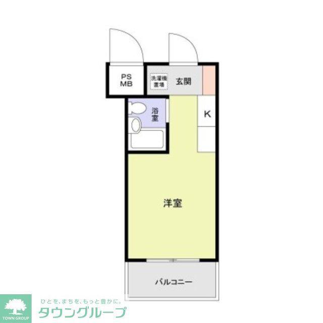 PLENDY鷺沼(ワンルーム/1階)の間取り写真