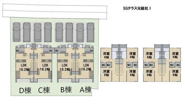 SGテラス元総社I(2LDK/1階)の間取り写真