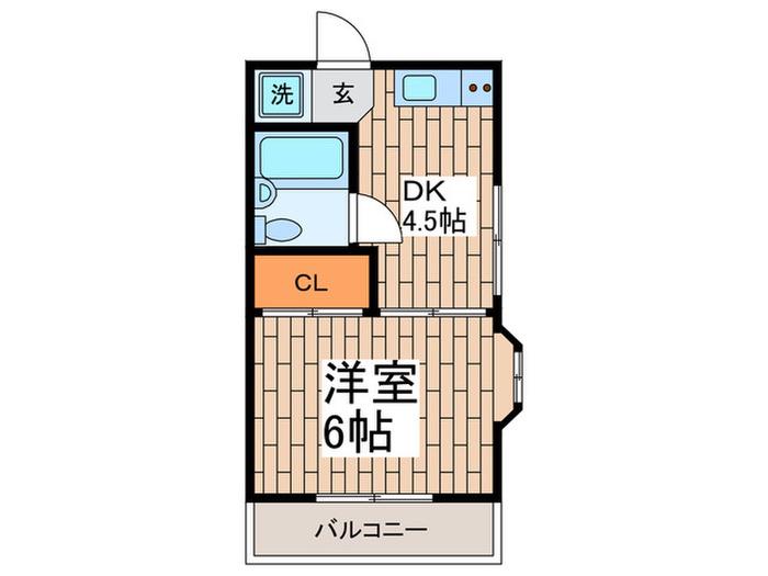アイビ-アレ-(1DK/1階)の間取り写真