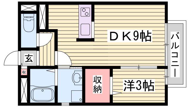 コンフォート双葉II(1LDK/1階)の間取り写真
