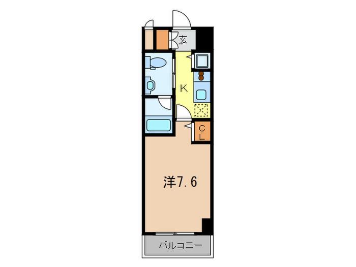 グルーヴ武庫川(1K/3階)の間取り写真