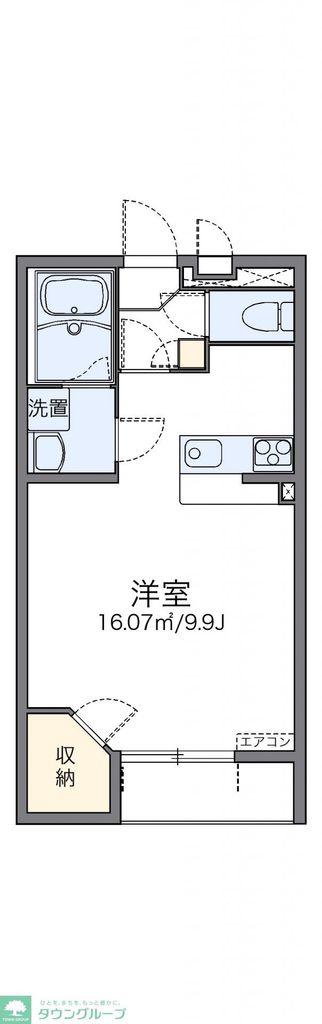 レオネクストNEXT ONE(1K/1階)の間取り写真