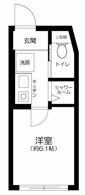 CRECIA曳舟(1K/1階)の間取り写真