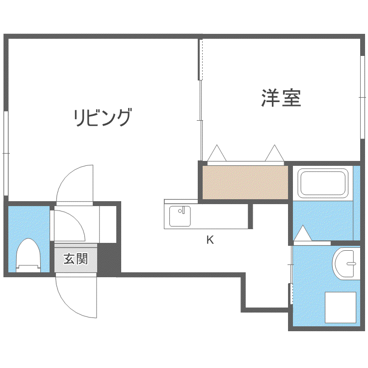 グランメールSUN(1LDK/3階)の間取り写真