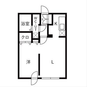MODULOR南円山(1LDK/4階)の間取り写真