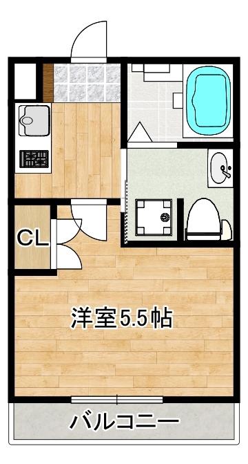 プランドール恵比寿ガーデン(1K/3階)の間取り写真