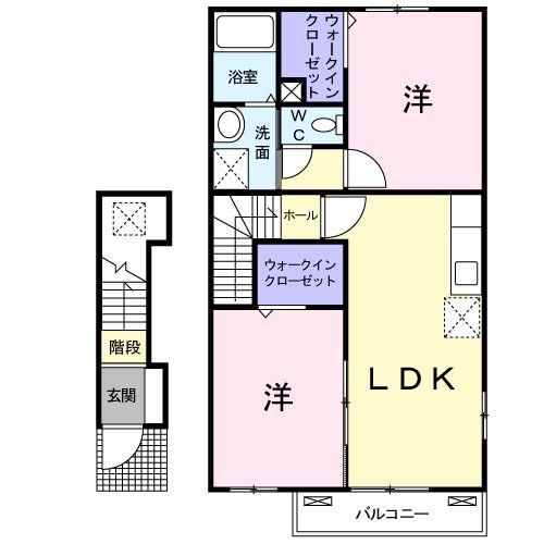 ベルグ29 II(2LDK/2階)の間取り写真
