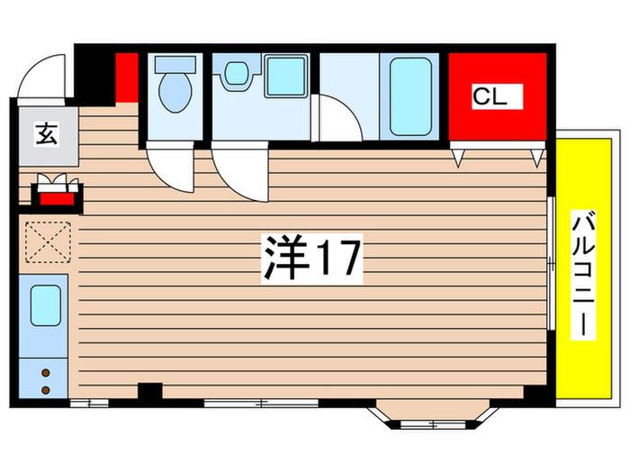 ドミール鎌倉III(ワンルーム/3階)の間取り写真