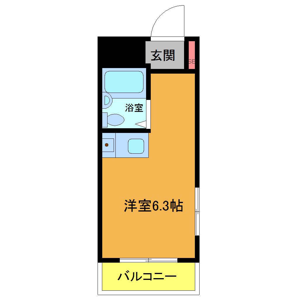 KSコート(ワンルーム/1階)の間取り写真