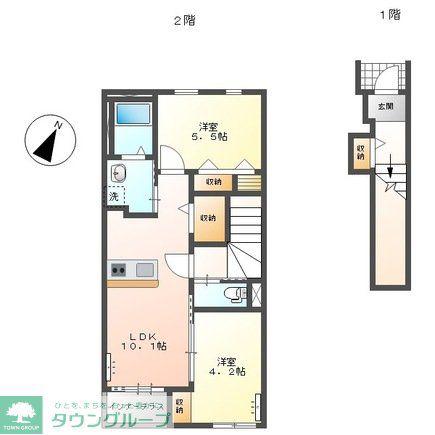 FOREST(2LDK/2階)の間取り写真
