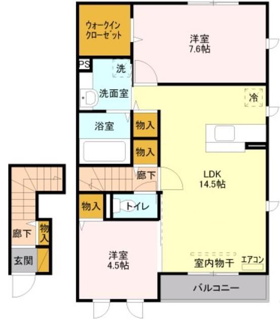 マーサ II(2LDK/2階)の間取り写真