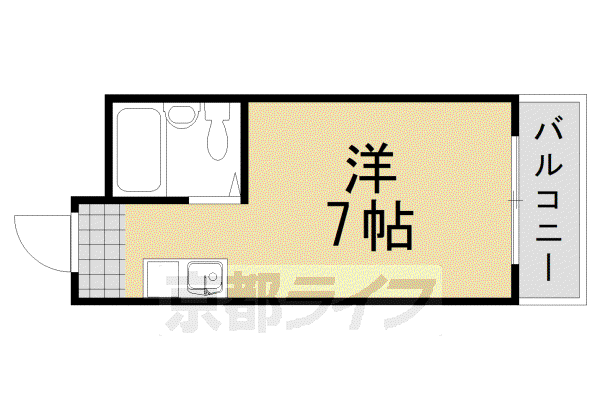 KINDI(1K/3階)の間取り写真