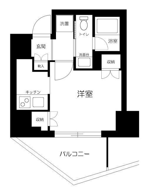 DELCCS白山(ワンルーム/10階)の間取り写真