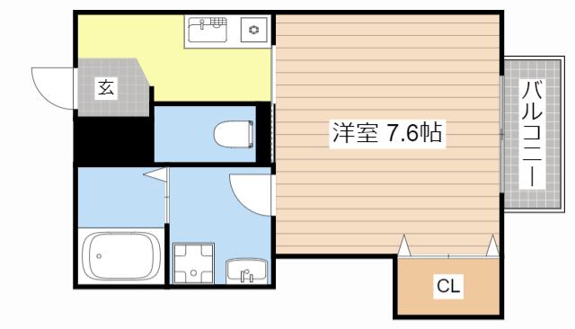 ベストール平方(1K/2階)の間取り写真