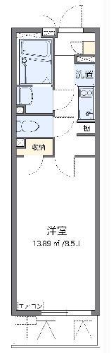 レオネクストヴァレッタ(1K/2階)の間取り写真