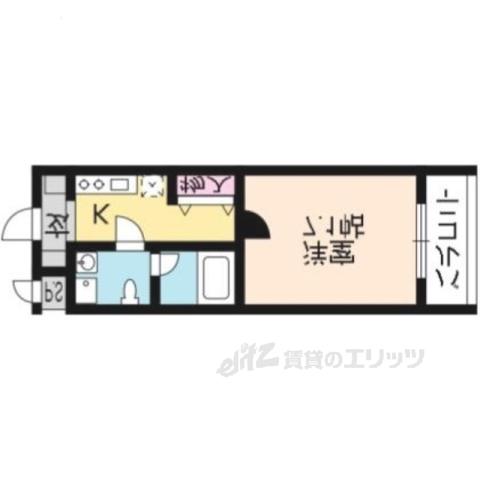 G-STAGE京都四条大宮(1K/5階)の間取り写真