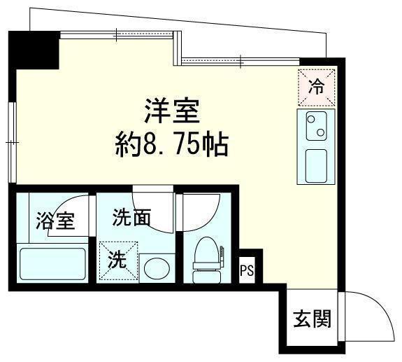 池戸ビル(ワンルーム/5階)の間取り写真