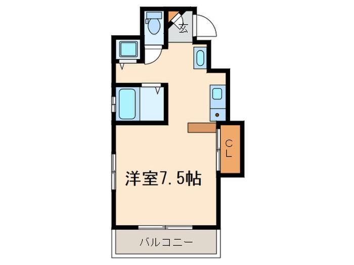 GRAN DUKE金山(ワンルーム/2階)の間取り写真