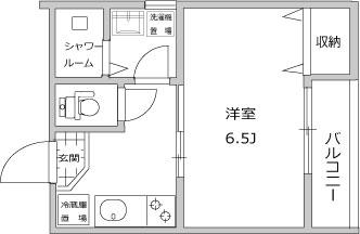 リーブル大森(1K/2階)の間取り写真