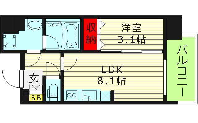 C.COLORIII(1LDK/4階)の間取り写真