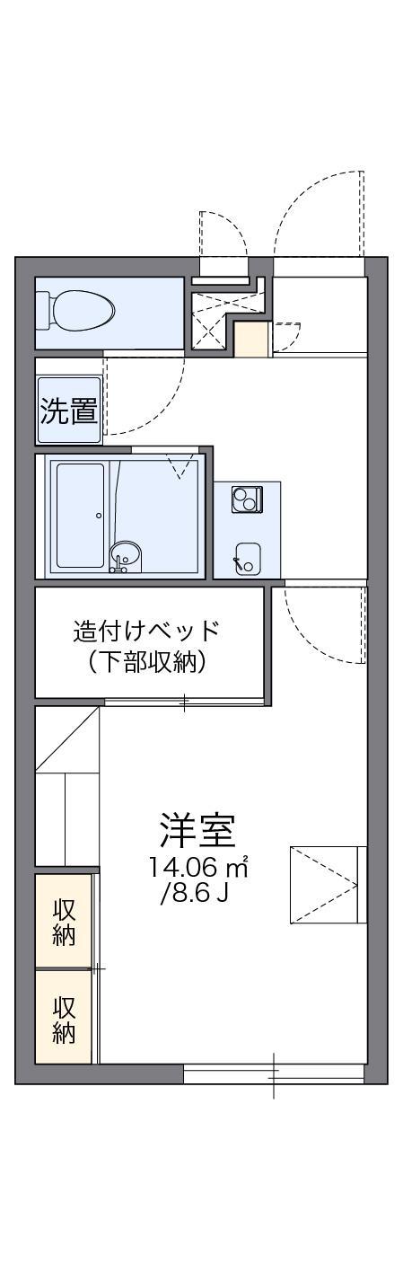 レオパレスアンダンティーノ(1K/1階)の間取り写真