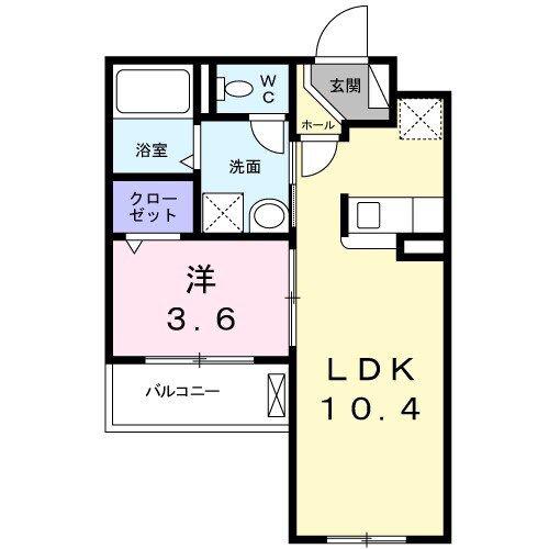 GRANDE REIZ(1LDK/4階)の間取り写真