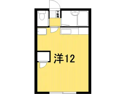 ポラリス百石(ワンルーム/2階)の間取り写真