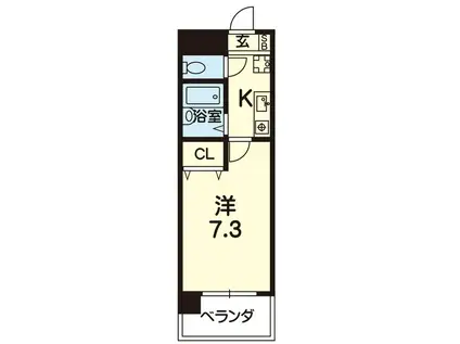 星寿島崎ビル(1K/5階)の間取り写真