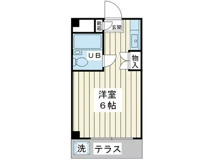ドエル富士見(ワンルーム/1階)の間取り写真