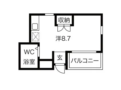 ら・それいゆ(ワンルーム/2階)の間取り写真
